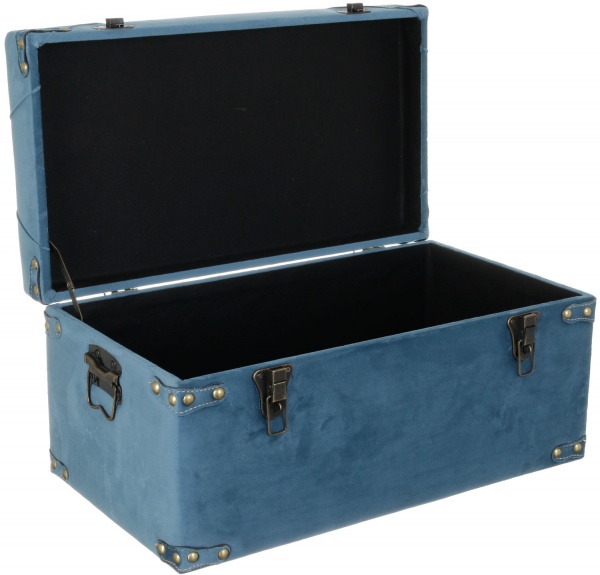 Сундук-пуф Велюр азур 57х30х29 см 