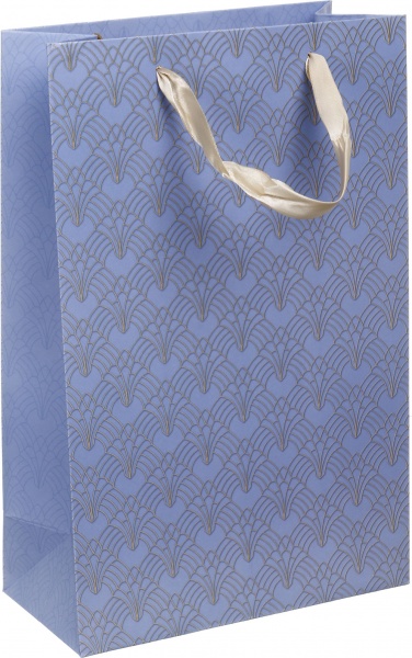 Пакет подарунковий LL-1 D-1141 лавандовий візерунок з лаком глітер