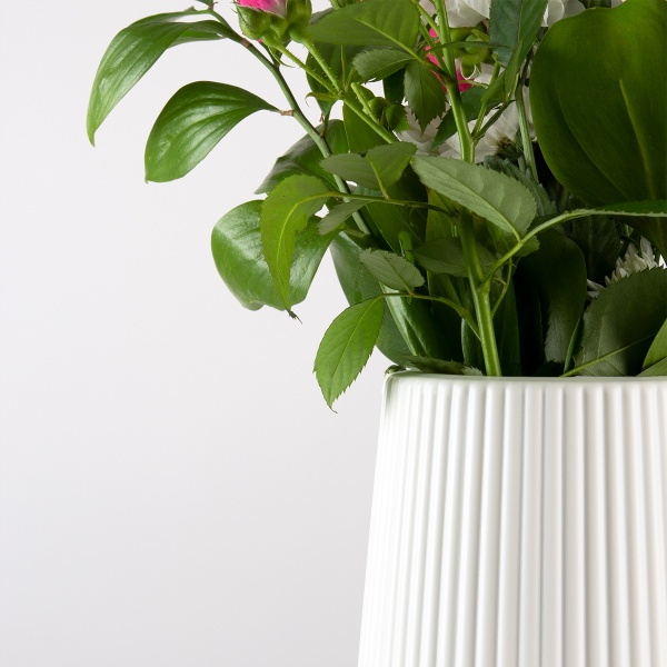 Ваза пластикова MVM DH-FLOWERS-03 WHITE 30 см 