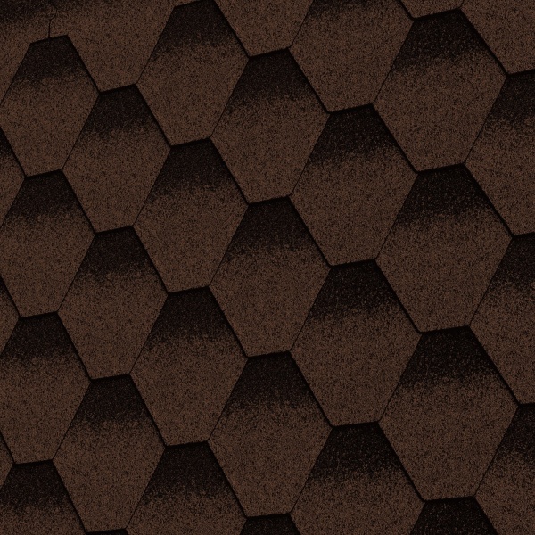 Битумная черепица MATIZOL® RESIDENCE сота коричневый оттененный 3 кв.