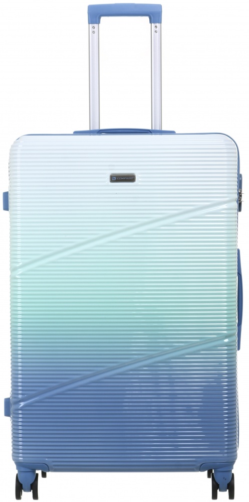 Валіза Compass №XY012 L блакитний із білим 69x47x29 см