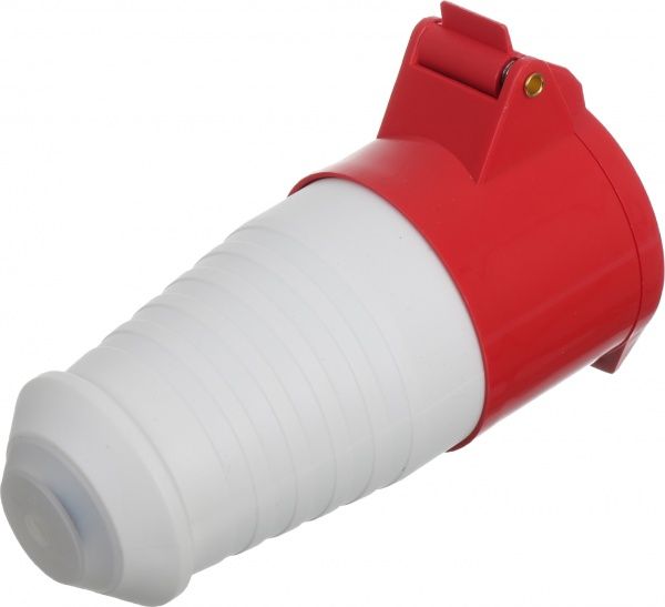 Розетка силовая переносная с заземлением UP! (Underprice) 3p+N+PE (215) 380В 16А IP44 серый