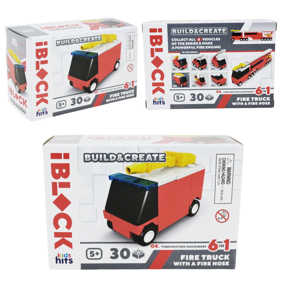 Игрушка-конструктор Iblock Kids hits JUNIOR Пожарная (в ассортименте) KH51/004