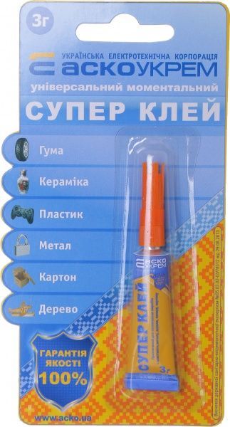 Суперклей АСКОУКРЕМ A.HC-1-3 3 г