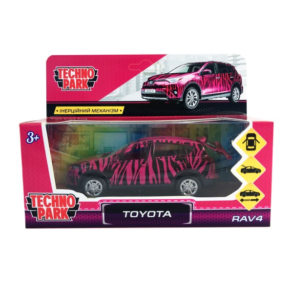Автомодель Технопарк Glamcar Toyota 1:32 RAV4-12GRL-COW