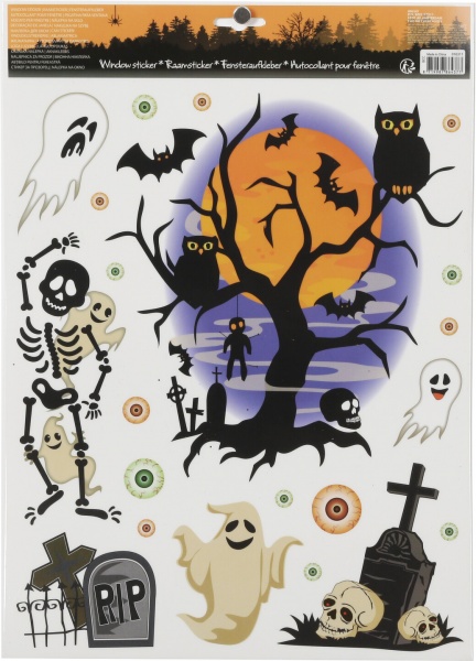 Наліпка до свята Хеллоуін 30х42 см в ассортименті