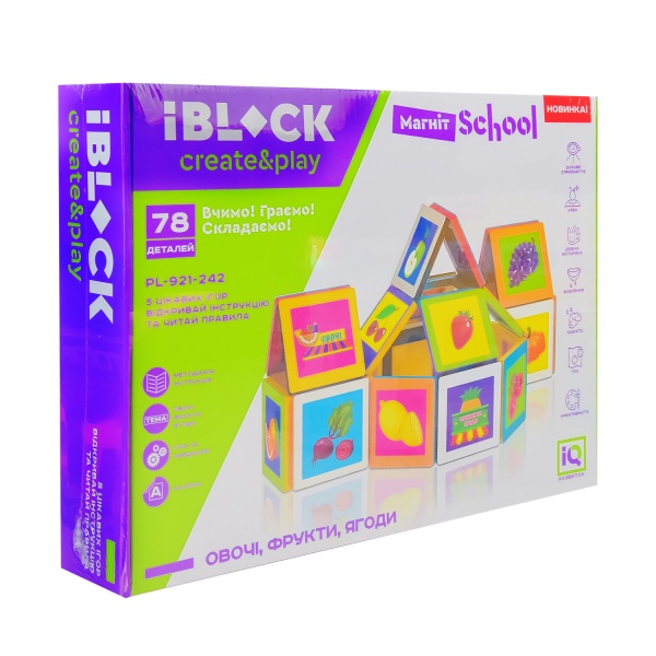 Конструктор магнитный Iblock 78 дет. PL-921-242