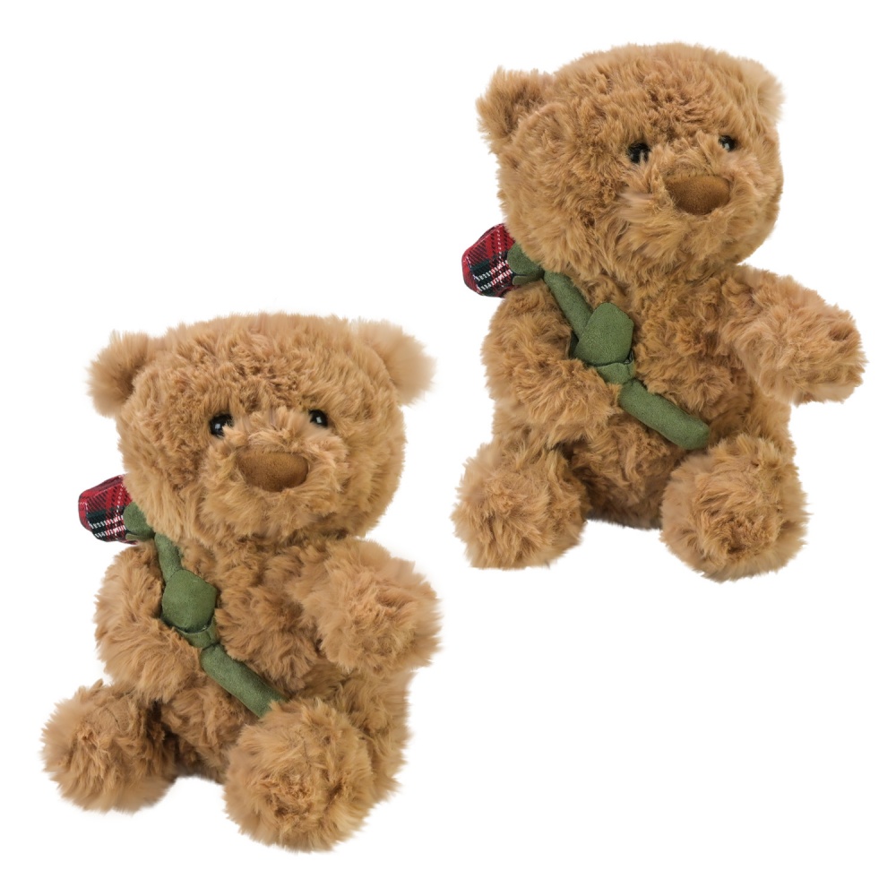 М'яка іграшка Shantou Ведмідь з трояндою коричневий E8301