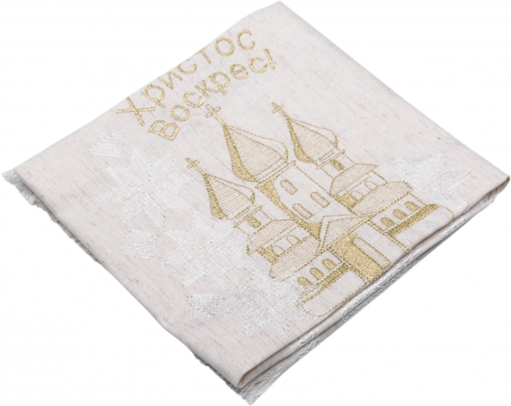 Полотенце пасхальное 695-25/00 33x73 см Эдельвика бежевый