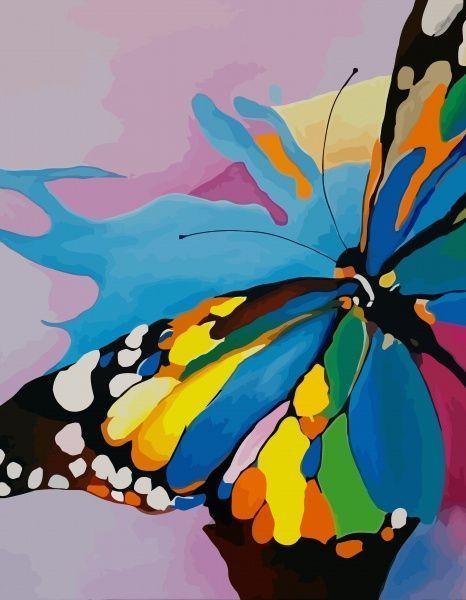 Картина по номерам Яркая бабочка Rosa Start 