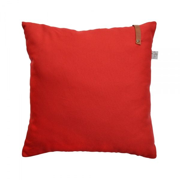 Подушка декоративна Scarlet зі шкіряним декором 45x45 см Прованс 