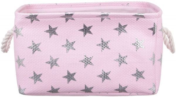 Кошик з ручками Stars 34х23х20 см рожевий