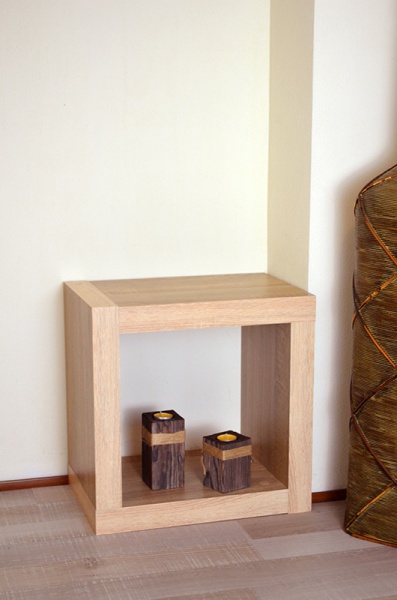 Етажерка пристінна Inteo Кубус Мікс 1х1 438х438х290 мм дуб тахо