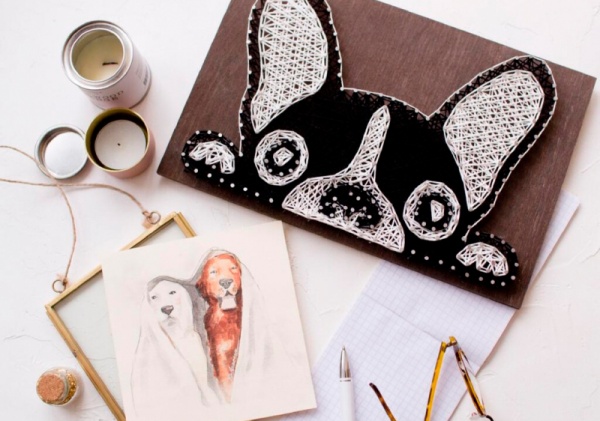 Набор для творчества Стринг-арт Французский бульдог АВС-010 Абрис Арт 