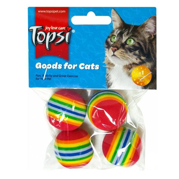 Мячи с радугой Topsi 3.5 см 4 шт