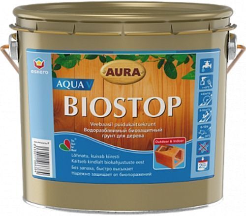 Ґрунт Aura® біозахисний Biostop Aqua не створює плівки 0,9 л