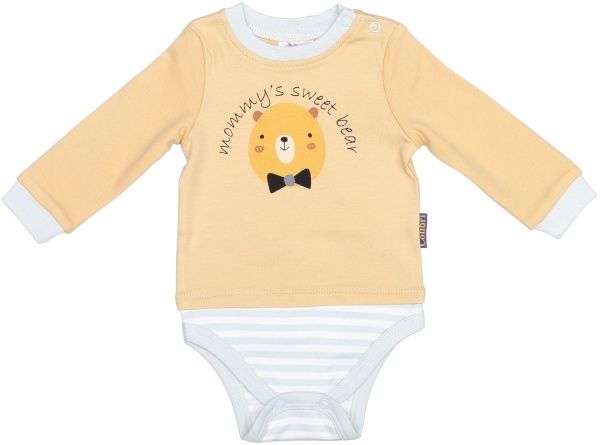 Боди Colibrі с длинным рукавом mommy's little bear р.68 соломенный/оливковый CLB005 