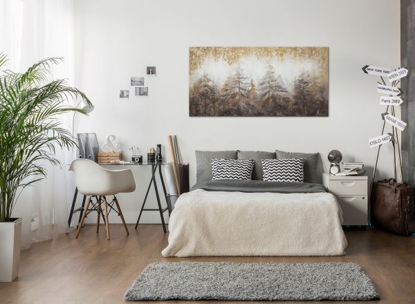 Картина Рассвет в лесу 70x140 см Юрис Проф Арт 