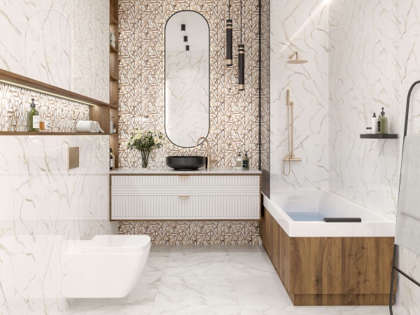 Плитка Golden Tile Alta біла AT0051 30х60 