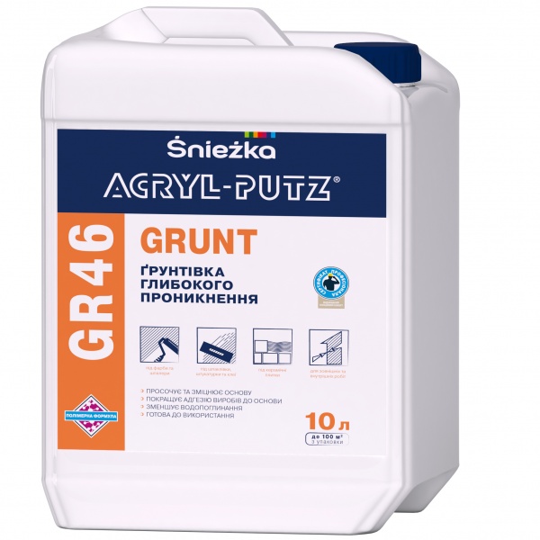Ґрунтовка глибокопроникна Sniezka ACRYL-PUTZ GR 46 GRUNT 10 л 