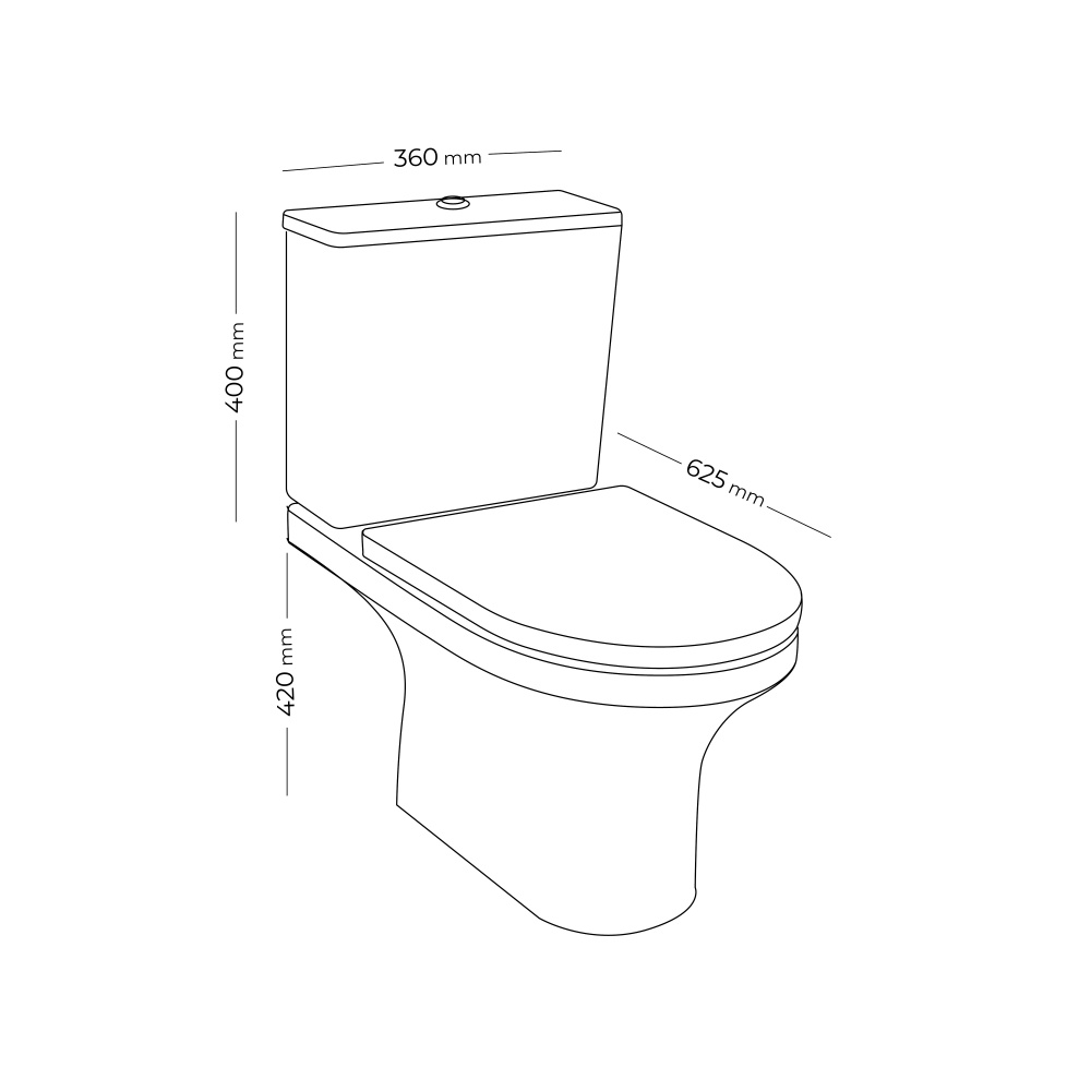 Унитаз-компакт Doosh FAYNA Rimless DO-CT-02 White