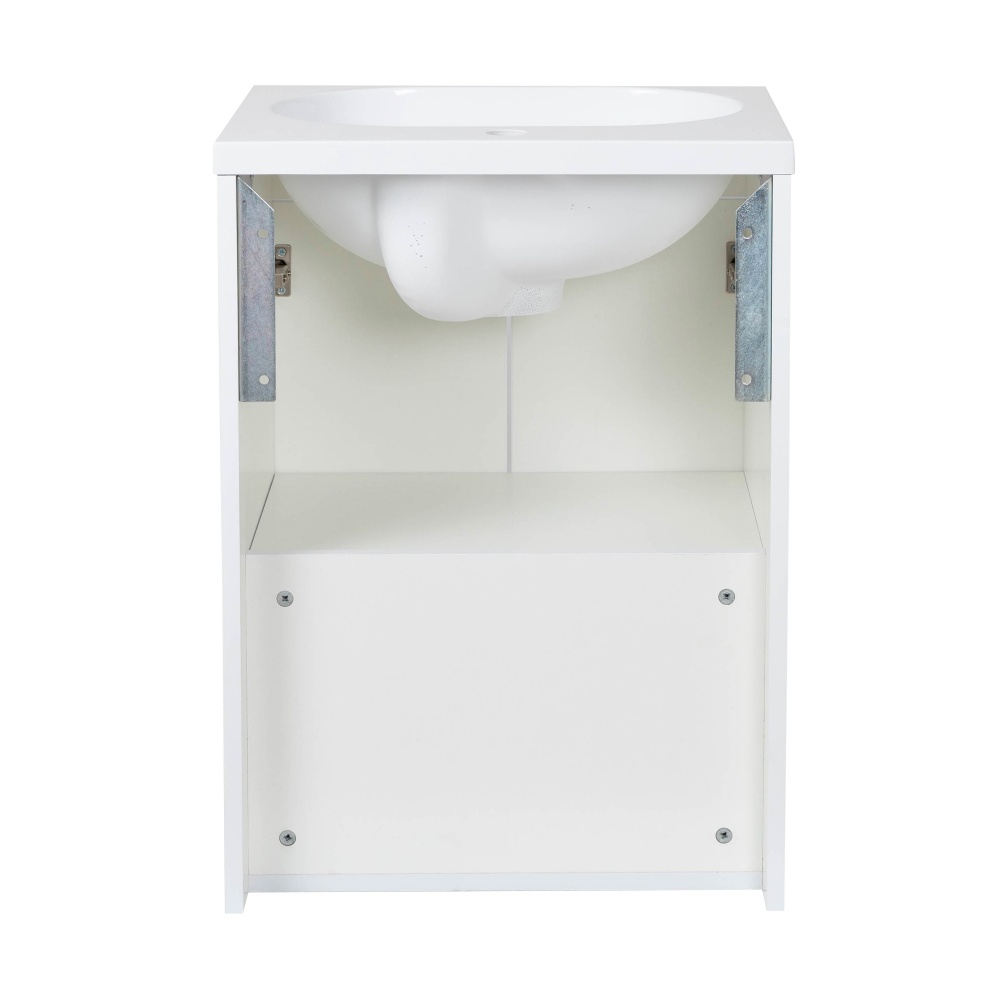 Тумба RIO (білий мат) з умивальником Status 50 см