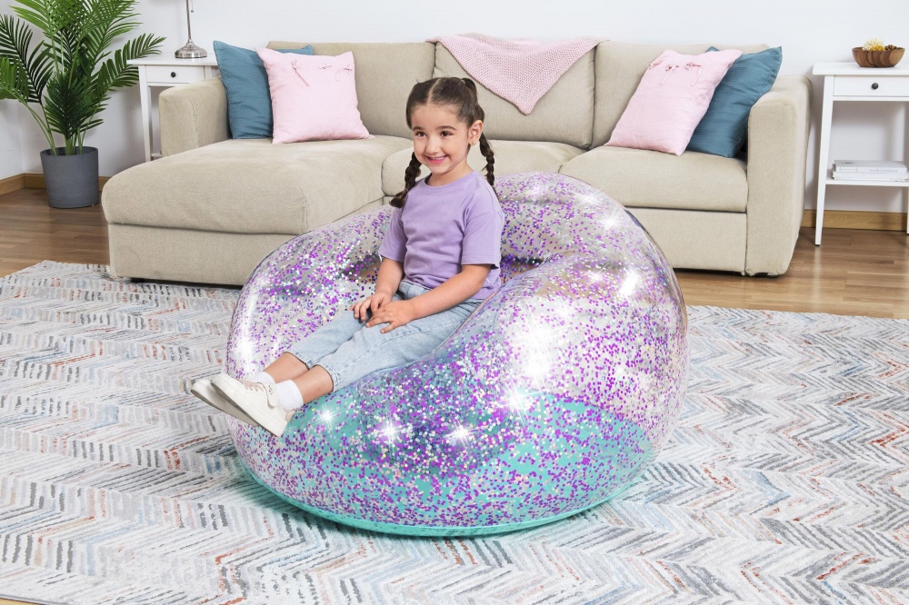Кресло Bestway Glitter Dream Inflate-a-Chair 114х112х66 см