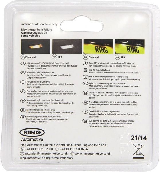 Лампа светодиодная RinG (RW2394LED) SV8,5-41mm SV8.5 12 В 0,05 Вт 2 шт 4000