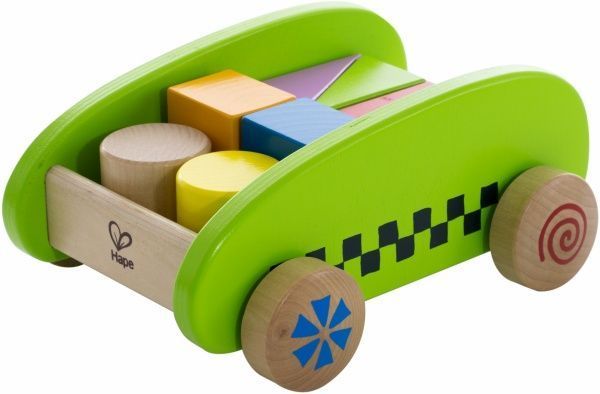Каталка Hape Мини-тележка с кубиками E0408