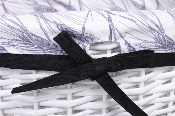 Кошик плетений Tony Bridge Basket з текстилем 40х32х17 см HQN20-2CD-3 