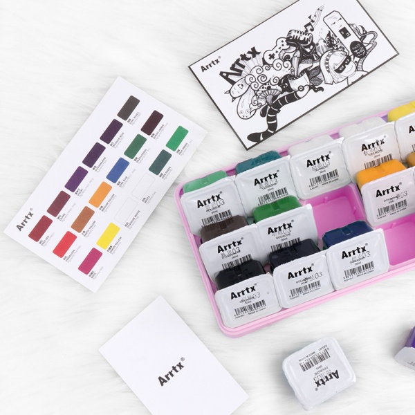 Набор гуашевых красок AJG-001-18D 18 цветов 30 мл LC302307 Arrtx