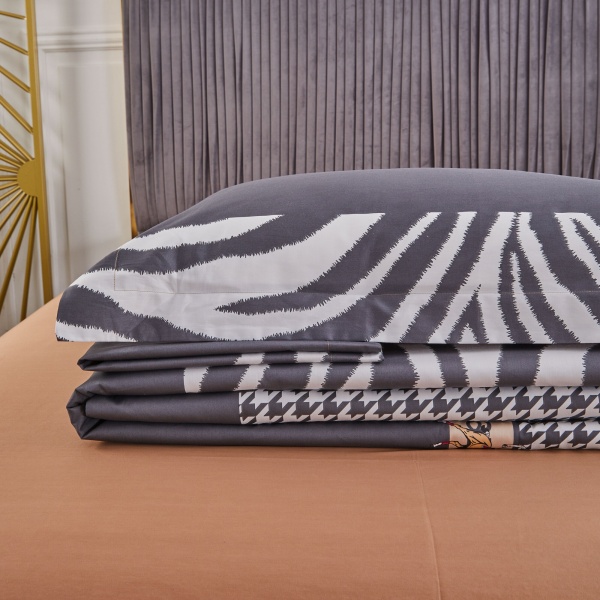 Комплект постельного белья Salerno 2 темно-серый с белым La Nuit 