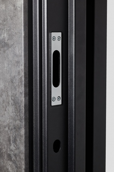 Двері вхідні Міністерство дверей Престиж 297 мармур темний / білий 2050x960 мм праві