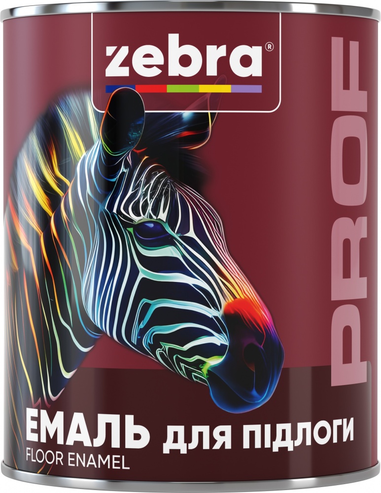 Эмаль ZEBRA PROF для пола желто-коричневый глянец 0,8кг