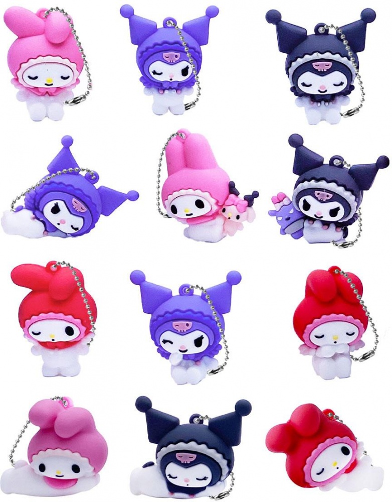 Фигурка-сюрприз Cool Things Pocket Money на цепочке в шаре Моя Мелоди и Куроме HK024