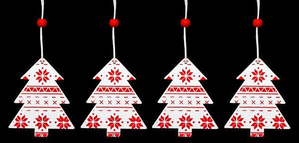 Набор подвесок Елка 4 шт./уп. 6,5 см