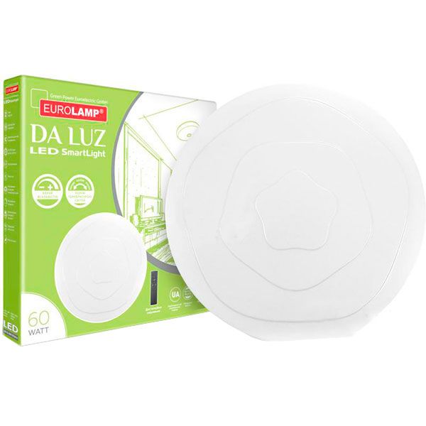 Світильник світлодіодний Eurolamp Smart Light Da Luz з пультом ДК 60 Вт білий 3000-6500 К 