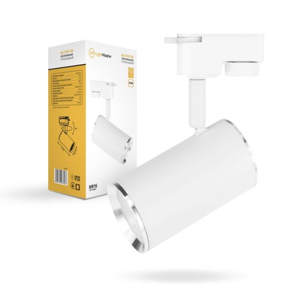 Трековый прожектор LightMaster MLT101-TR MR16 35 Вт белый 987968 