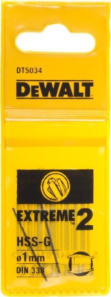 Сверло по металлу DeWalt EXTREME2 1x34 мм 2 шт. DT5034
