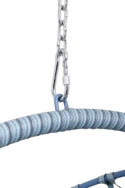 Кресло-кокон Сфера Лайт плетение зигзаг голубой