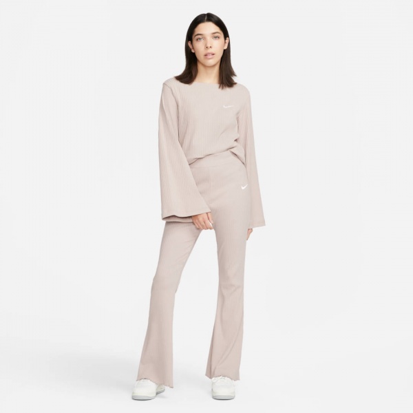 Брюки Nike W NSW RIB JRSY PANT DV7868-272 р. XS бежевый