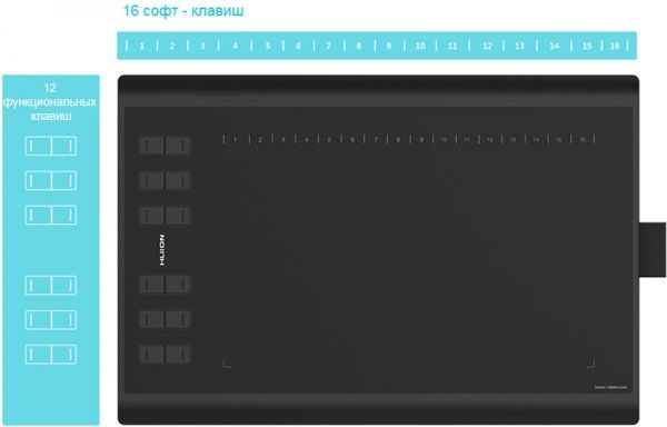 Планшет графічний Huion H1060P 
