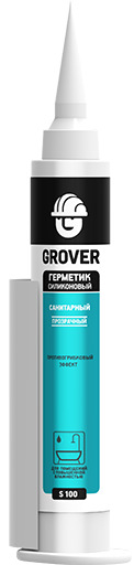 Герметик силіконовий Grover S100 прозорий 300 мл 0,3 кг