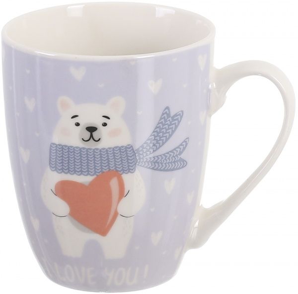 Чашка White Bear 360 мл.фиолетова Keramia