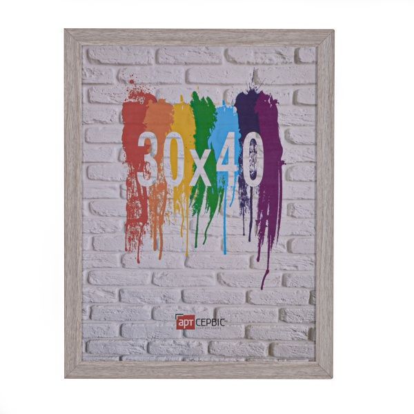 Рамка для фото ЭА-01397 30х40 см бежевий/дерево світле 