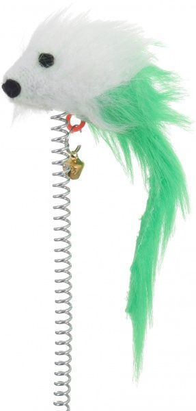 Игрушка для котов мышка на пружине 19 см