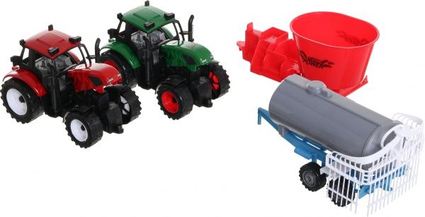 Игровой набор Shantou 2 трактора с прицепами JY58030