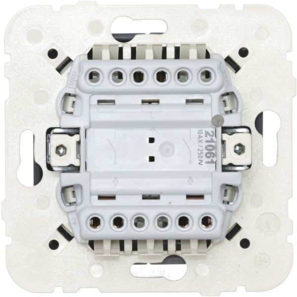 Вимикач двоклавішний Efapel Logus без підсвітки 10 А 250В чорний 21061 TPM