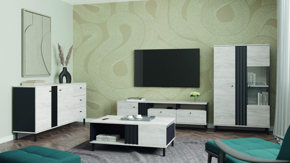 Стол кофейный Світ Меблів Кофейный столик Тео 1000x400мм антрацит/