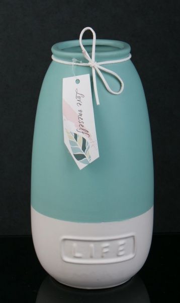 Ваза Life 14х28 см светло-зеленая